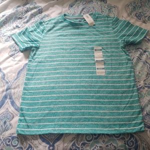 Little boys T-shirt teal &white